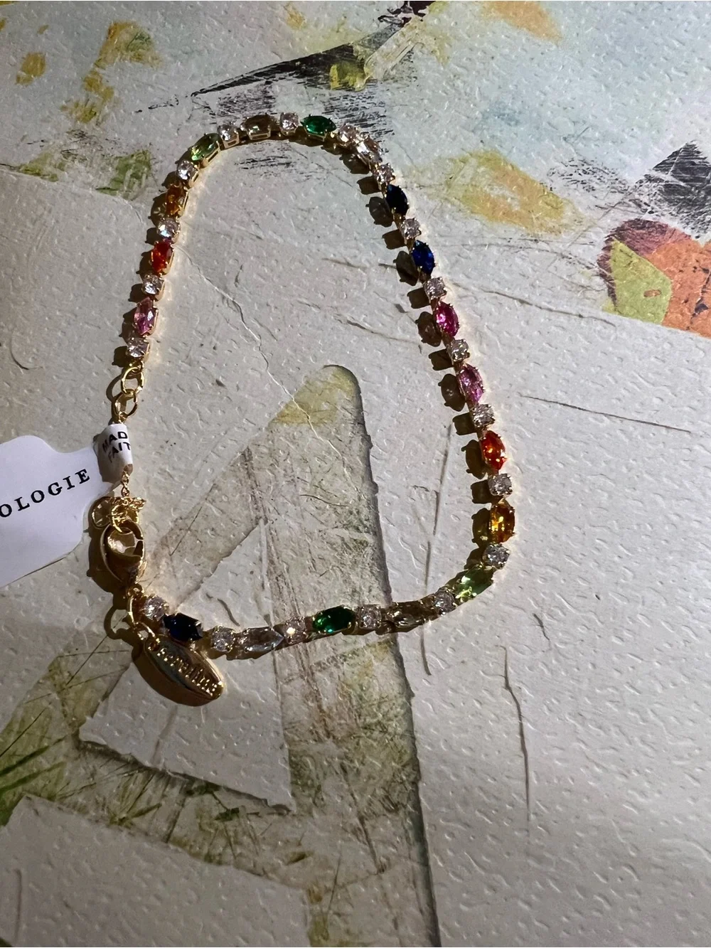 Anthropologie Colorful Crystal Tennis Bracelet - NWT